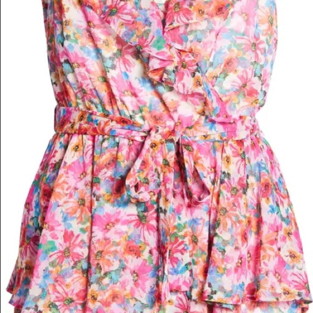 Floral Print Ruffle Romper - Picture 4 of 6